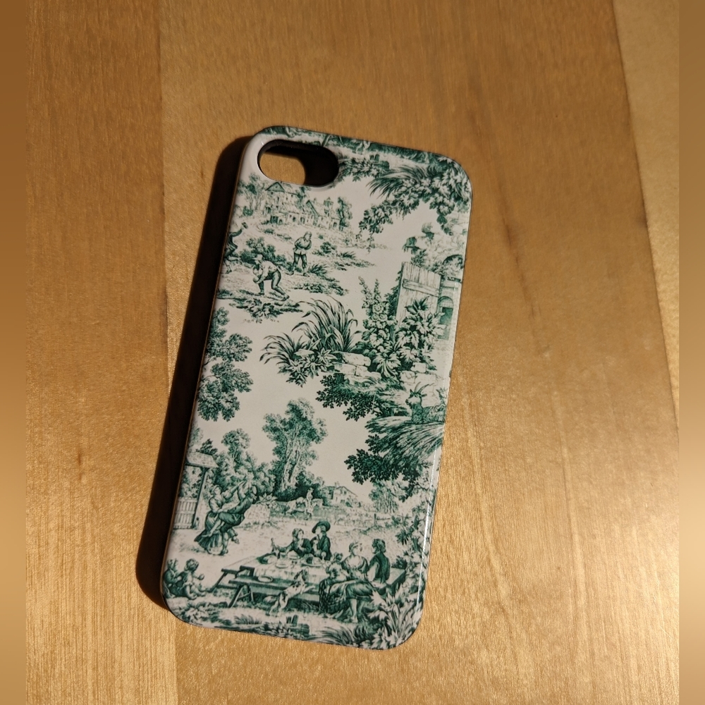 Green Toile iPhone 8/SE Card Case